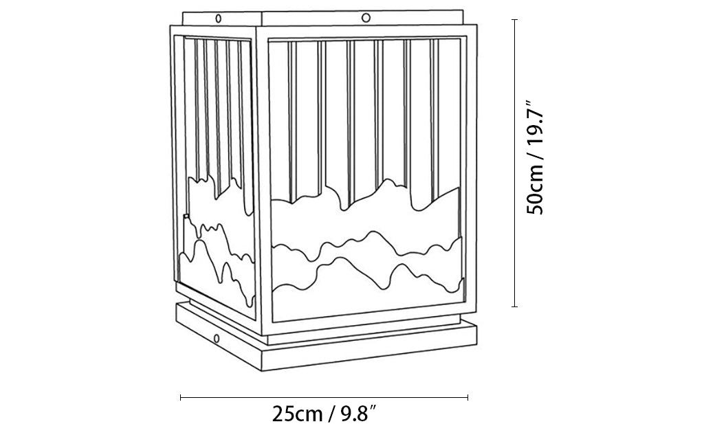 Square Wave Gartenleuchte