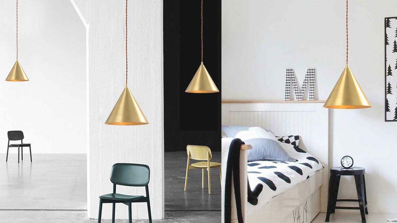 Minimalistische kegelvormige hanglamp