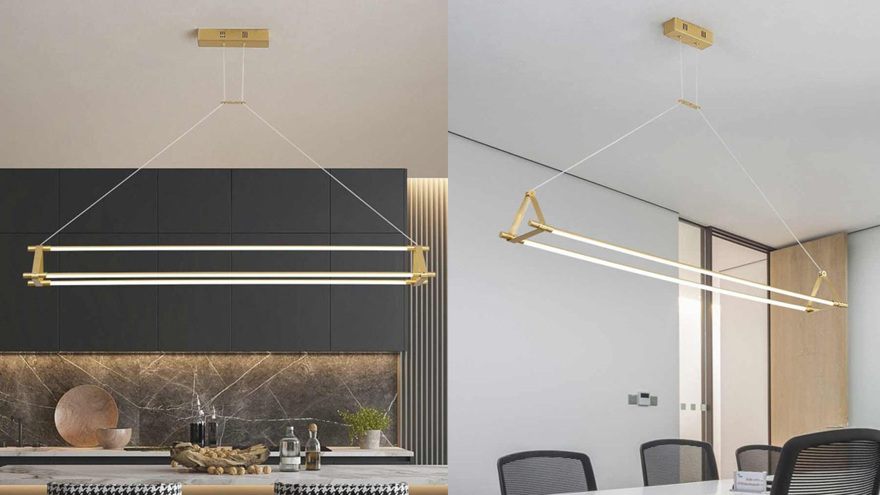 Lange staafbuis hanglamp