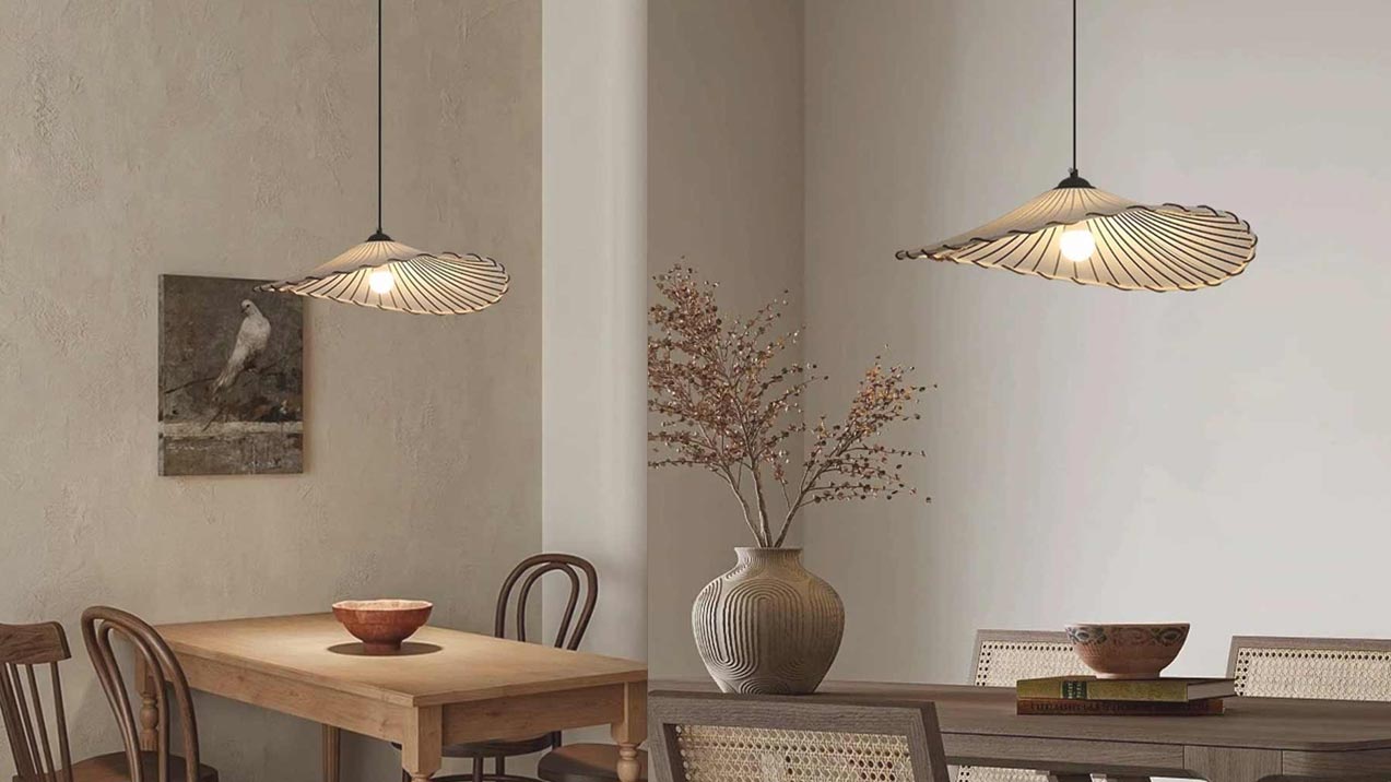Japandi Retro Linnen Hanglamp