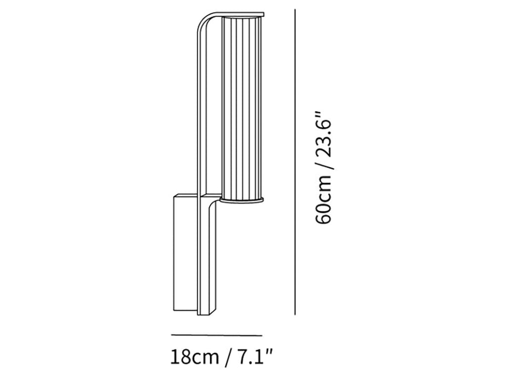 Modern Curved Zenith Arc Outdoor Wall Sconce