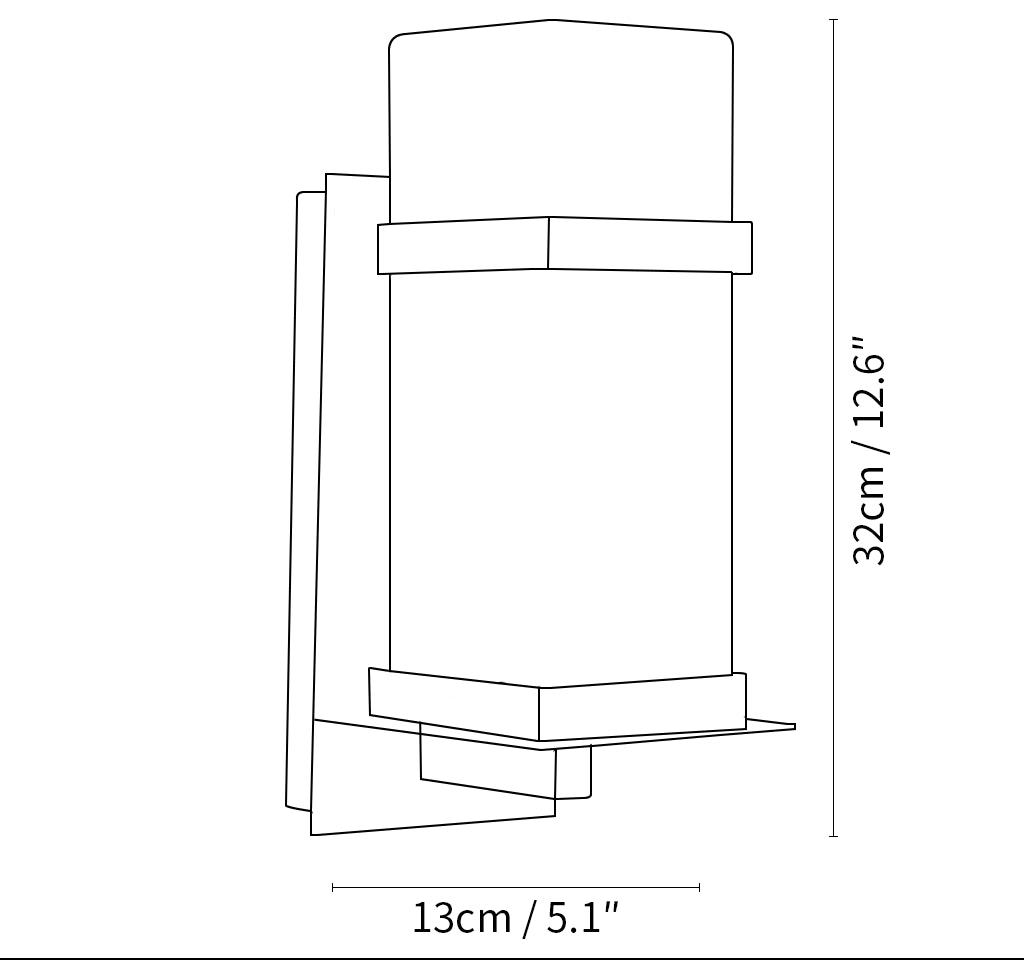 Glas-McDade-Quadrat-Außenwandleuchte