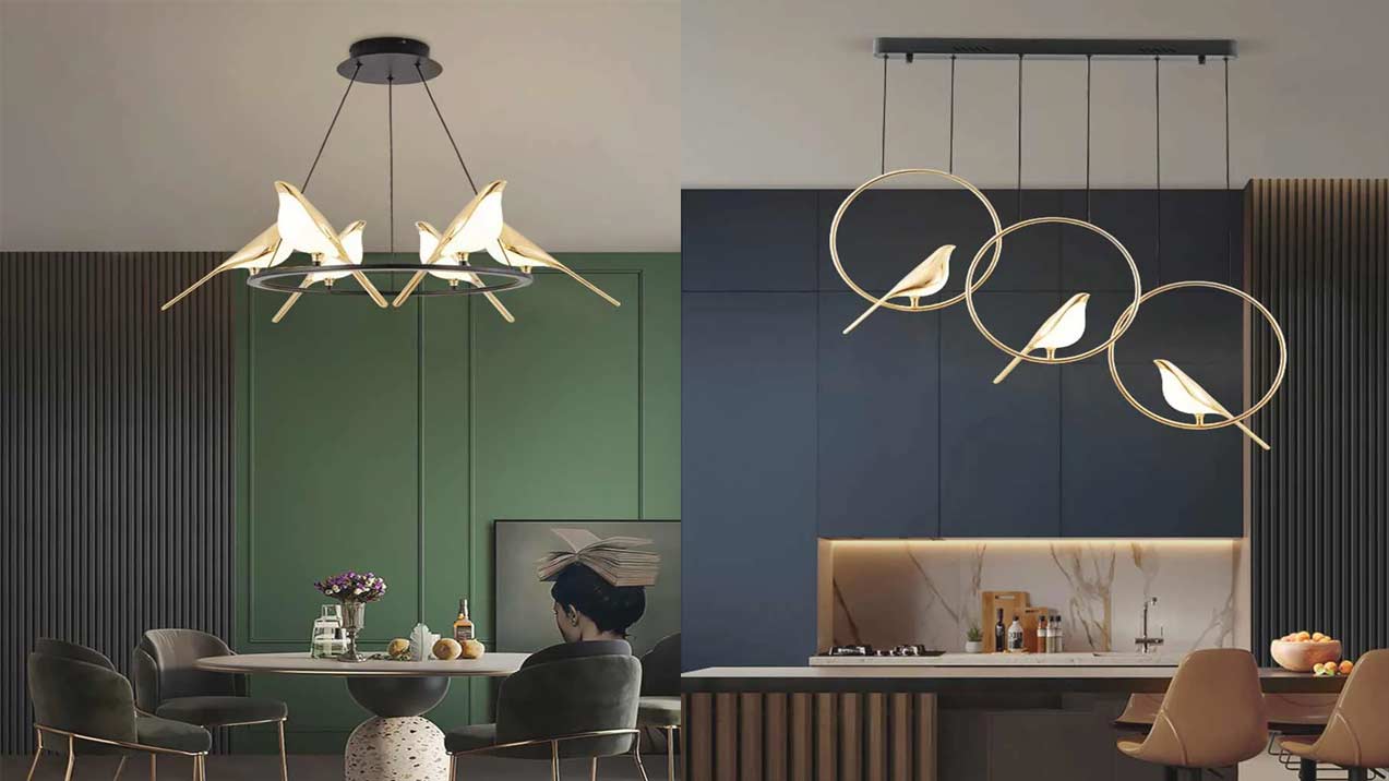 Magpie Bird LED kroonluchter hanglamp