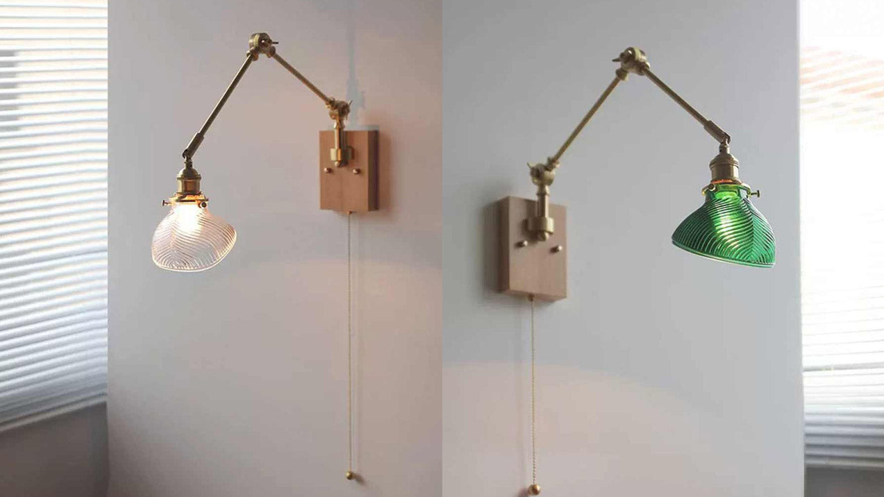 Verstelbare arm wandlamp
