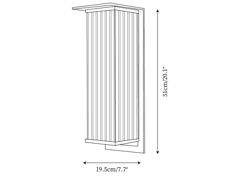 Moderne rechteckige Oleron-Box-Außenwandleuchte