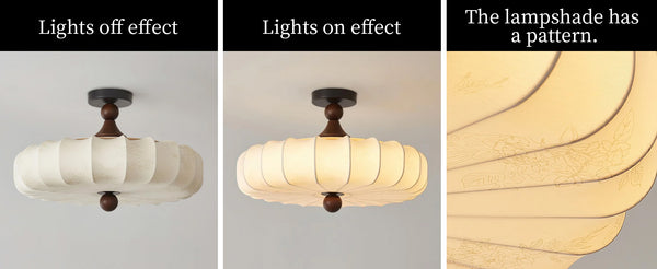 Velora plafondlamp — met reliëf bloemenpatroon